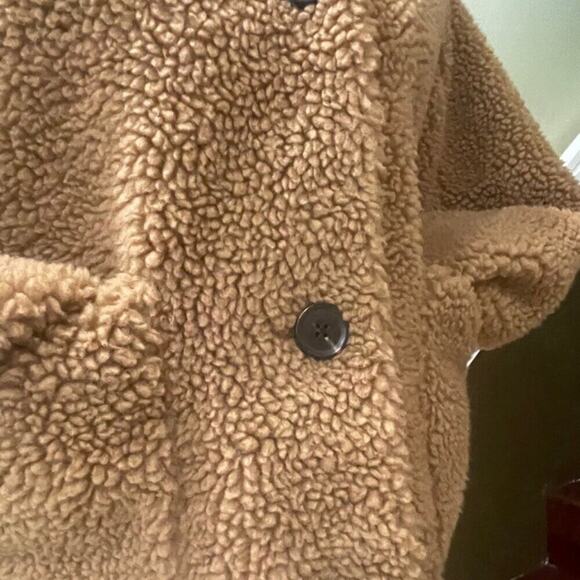 ABERCROMBIE & FITCH TEDDY BEAR BOMBER JACKET COZY SIZE XS WARMTH AESTHETIC - Picture 12 of 13